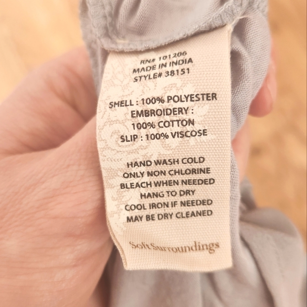 NWT Soft Surroundings Maxi Dress in Grey, Size PM - Picture 8 of 10